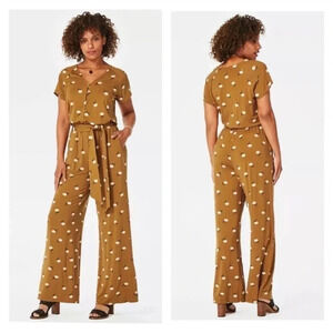 Matilda Jane Up In Front Floral Jumpsuit Size M